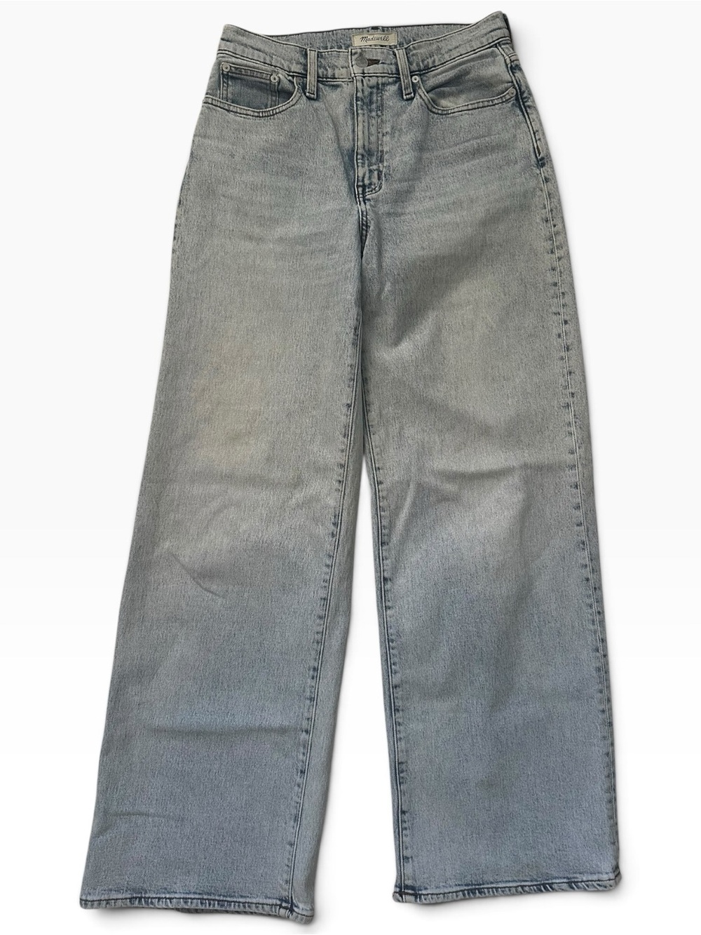 Madewell | Superwide-Leg Jeans Lafontaine Wash 100% Rigid Cotton Sz 28 EUC - Picture 5 of 15
